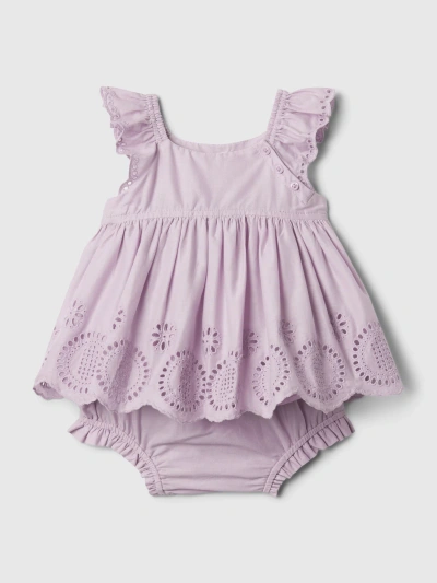Gap Baby Eyelet Outfit Set In Orchid Petal