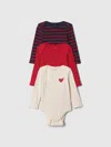 Gap Baby First Favorites Bodysuit (3-pack) In Modern Red