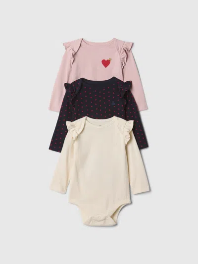 Gap Kids' Baby First Favorites Bodysuit (3-pack) In Primitive Pink