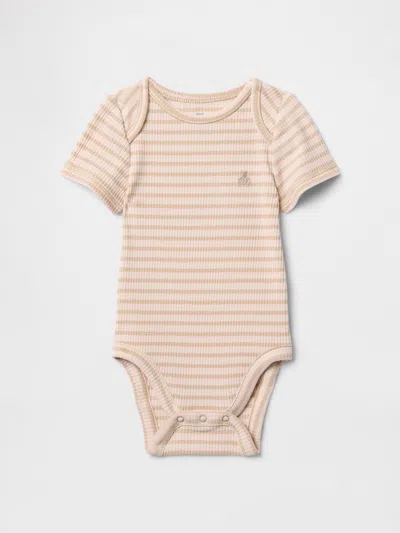 Gap Baby First Favorites Bodysuit In Brown Stripe