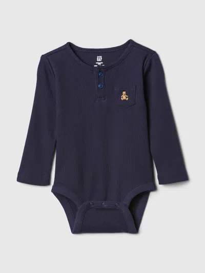 Gap Baby First Favorites Bodysuit In Dark Night Blue