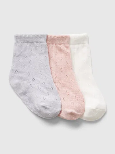 Gap Kids' Baby First Favorites Crew Socks (3-pack) In Barely Pink