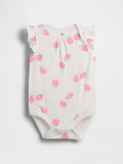 Gap Baby First Favorites Flutter-sleeve Bodysuit In Multi