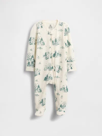 Gap Baby First Favorites Footed One-piece In Neutral