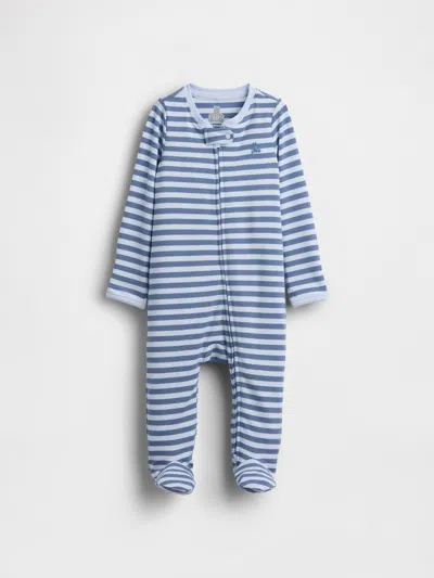 Gap Baby First Favorites Footed One-piece In Blue