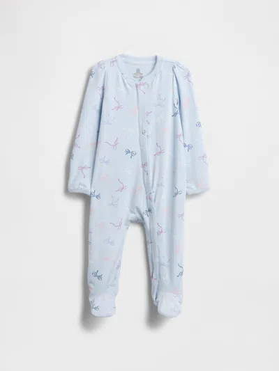 Gap Baby First Favorites Footed One-piece In Gray