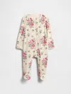 Gap Baby First Favorites Footed One-piece In Gray