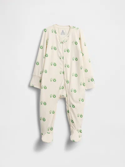 Gap Baby First Favorites Footed One-piece In Green