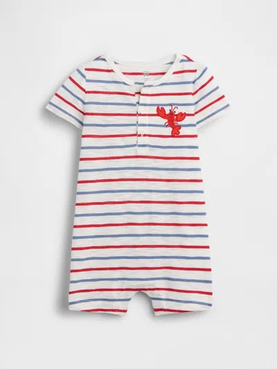 Gap Kids' Baby First Favorites Henley Shorty One-piece In Pink