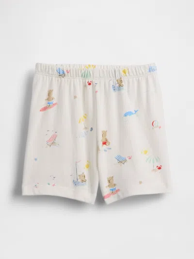 Gap Kids' Baby First Favorites Organic Cotton Beach Bear Shorts In Multi