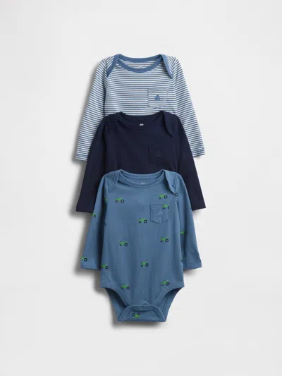 Gap Kids' Baby First Favorites Organic Cotton Bodysuit (3-pack) In Multi