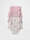 Gap Baby First Favorites Organic Cotton Bodysuit (3-pack) In Rose Mist Pink