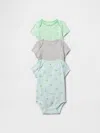 Gap Baby First Favorites Organic Cotton Bodysuit (3-pack) In Tree Frog Green
