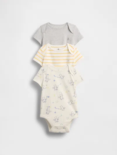Gap Kids' Baby First Favorites Organic Cotton Bodysuit (3-pack) In White