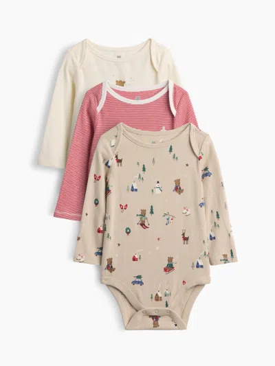 Gap Baby First Favorites Organic Cotton Bodysuit (3-pack) In Multi