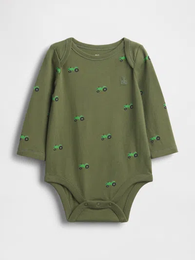 Gap Baby First Favorites Organic Cotton Bodysuit In Green