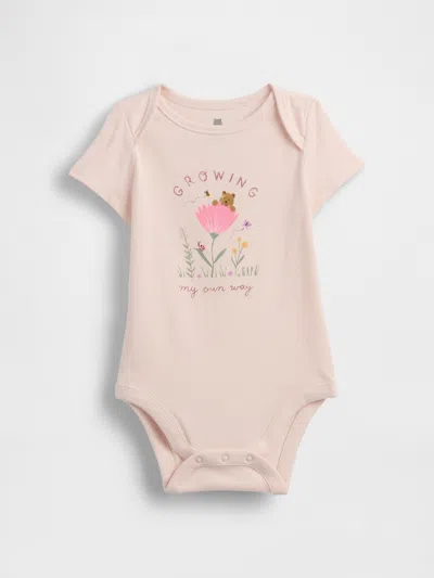 Gap Kids' Baby First Favorites Organic Cotton Bodysuit In Pink