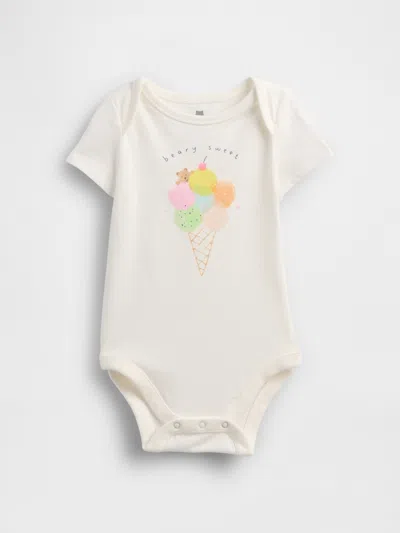 Gap Baby First Favorites Organic Cotton Bodysuit In White