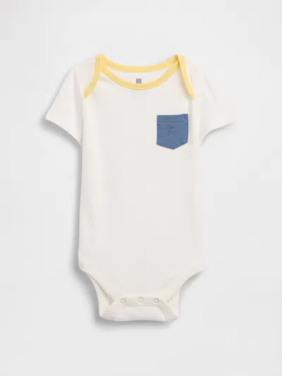 Gap Baby First Favorites Organic Cotton Bodysuit In White