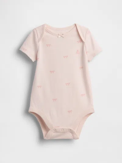 Gap Baby First Favorites Organic Cotton Bow Bodysuit In White