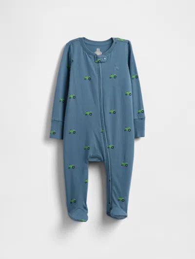 Gap Baby First Favorites Organic Cotton Footed One-piece In Red