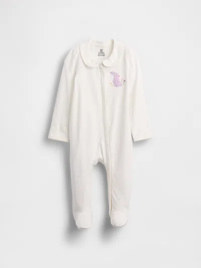 Gap Baby First Favorites Organic Cotton Footed One-piece In White