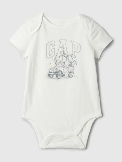 Gap Kids' Baby First Favorites Organic Cotton Graphic Bodysuit In Animal Logo