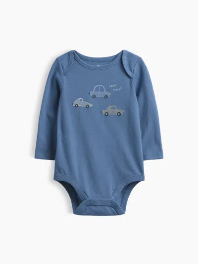 Gap Baby First Favorites Organic Cotton Graphic Bodysuit In Bainbridge Blue