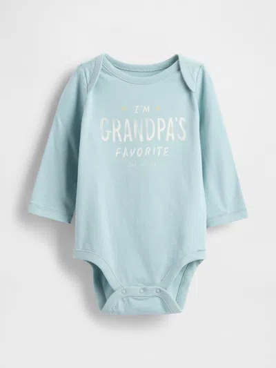 Gap Kids' Baby First Favorites Organic Cotton Graphic Bodysuit In Blue