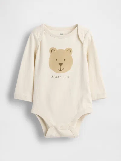Gap Baby First Favorites Organic Cotton Graphic Bodysuit In Gold