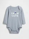 Gap Baby First Favorites Organic Cotton Graphic Bodysuit In Gray