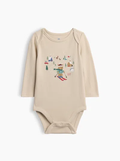 Gap Baby First Favorites Organic Cotton Graphic Bodysuit In Neutral