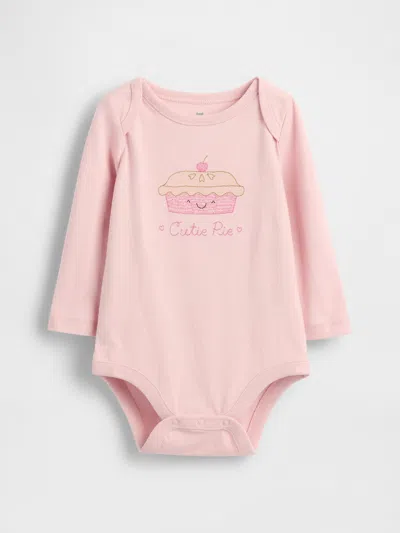 Gap Kids' Baby First Favorites Organic Cotton Graphic Bodysuit In Pink