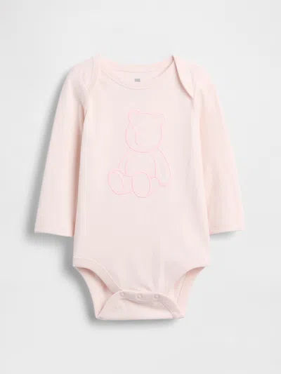 Gap Kids' Baby First Favorites Organic Cotton Graphic Bodysuit In Pink