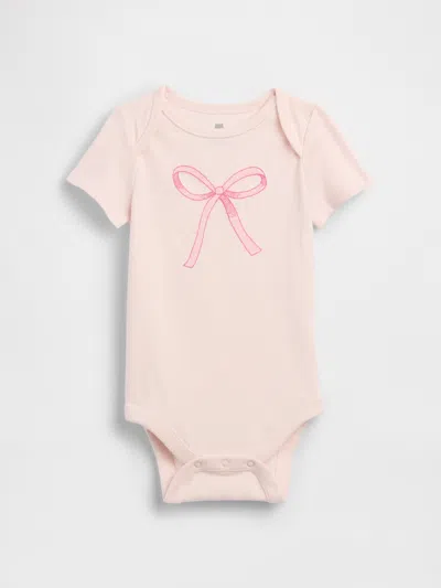 Gap Baby First Favorites Organic Cotton Graphic Bodysuit In Pink