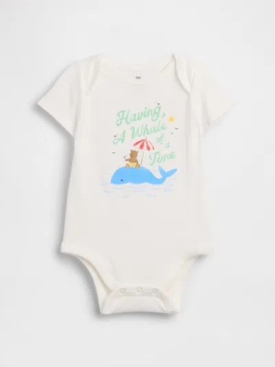 Gap Baby First Favorites Organic Cotton Graphic Bodysuit In Whale