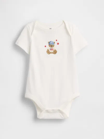Gap Kids' Baby First Favorites Organic Cotton Graphic Bodysuit In White