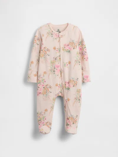 Gap Kids' Baby First Favorites Organic Cotton One-piece In Pink