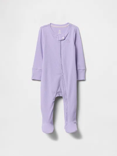 Gap Baby First Favorites Organic Cotton One-piece In Warm Violet