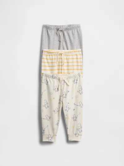 Gap Kids' Baby First Favorites Organic Cotton Pull-on Pants (3-pack) In Neutral