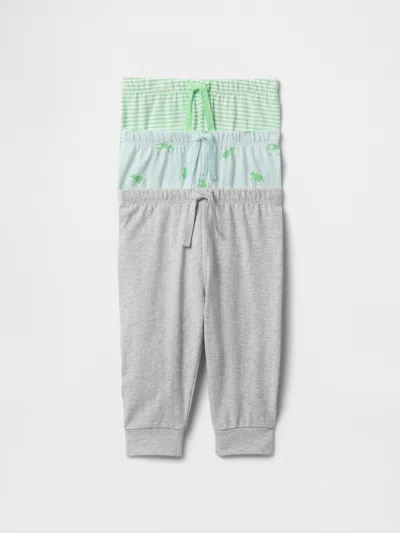 Gap Baby First Favorites Organic Cotton Pull-on Pants (3-pack) In Tree Frog