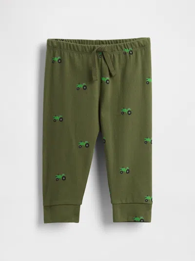Gap Baby First Favorites Organic Cotton Pull-on Pants In Green