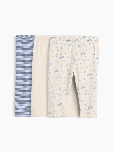 Gap Baby First Favorites Organic Cotton Pull-on Pants (3-pack) In Blue