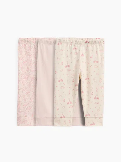Gap Baby First Favorites Organic Cotton Pull-on Pants (3-pack) In Pink