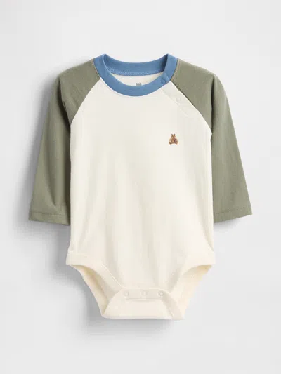 Gap Baby First Favorites Organic Cotton Raglan Bodysuit In Multi
