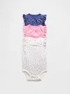 Gap Baby First Favorites Organic Cotton Ruffle Bodysuit (3-pack)