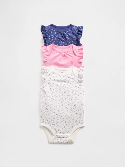 Gap Kids' Baby First Favorites Organic Cotton Ruffle Bodysuit (3-pack)