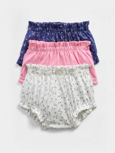 Gap Baby First Favorites Organic Cotton Ruffle Shorts (3-pack) In Blue