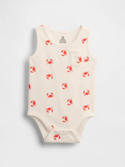 Gap Kids' Baby First Favorites Pocket Tank Bodysuit In Crab Print