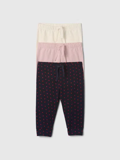 Gap Baby First Favorites Pull-on Pants (3-pack) In Primitive Pink